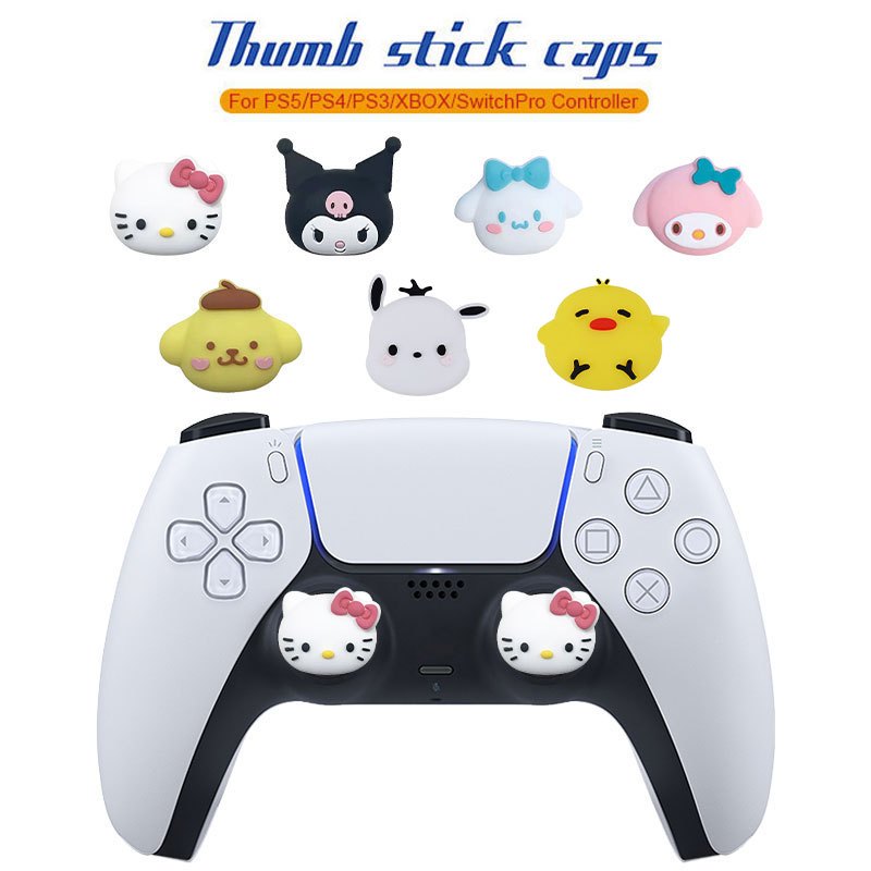 2pc Capa Silicone Grip Polegar Para Sony PS5 PS4 XBOX Switch Pro Gamesir Controle Jogos Analógico Joystick Protetora