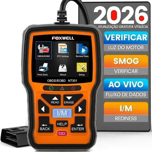 FOXWELL NT301 Scanner OBD2 Automotivo Leitor de Código de Falha do Motor Ferramenta de Diagnóstico