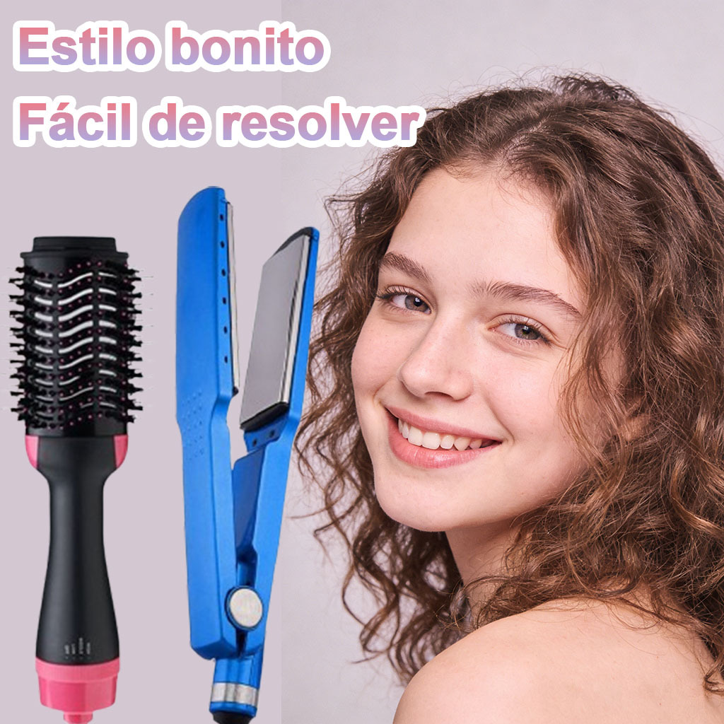 Escova Secadora Alisador Elétrica Quente Cabelo 3 Em 1+Progressiva Profissional Display Digital Bivolt 110-220V
