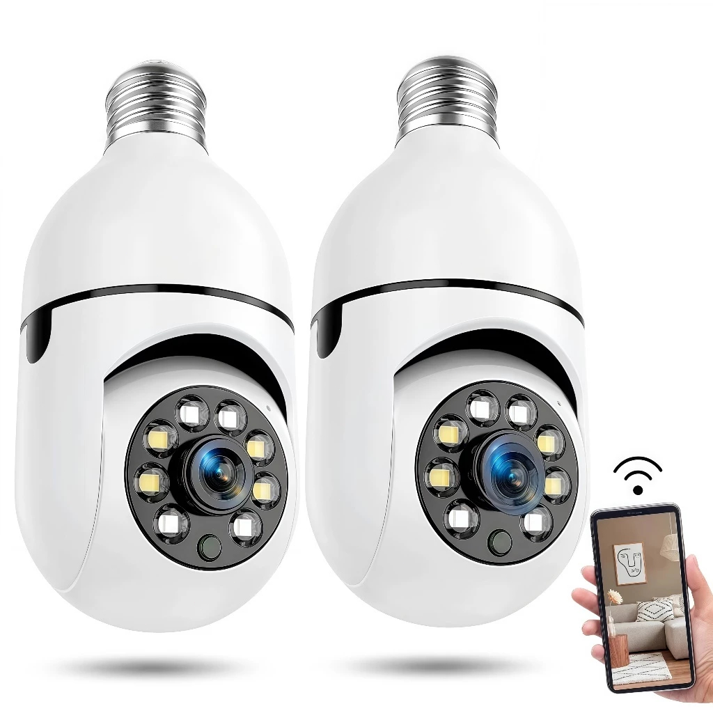 Sem Fio 360 ° Câmeras De Segurança Rotativas À Prova D'água Com Aplicativo , Full HD  Visão Noturna