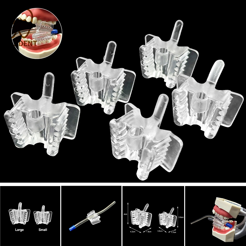 5 Pçs Dental Silicone Boca Abridor Suporte Transparente Mordida Almofada Retrator Saliva Ejetor Ponta De Sucção Cuidados