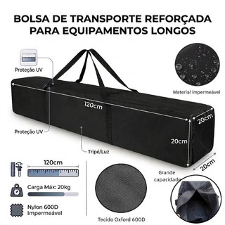 Bolsa Capa De transporte de Tenda sanfonada Gazebo P/Tripés Pedestal instrumental-120*20*20cm