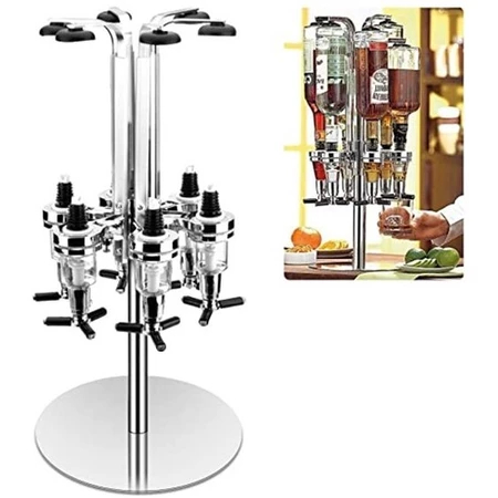 Dispenser Porta Bebidas Giratório Dosador Automático 4 Garrafas