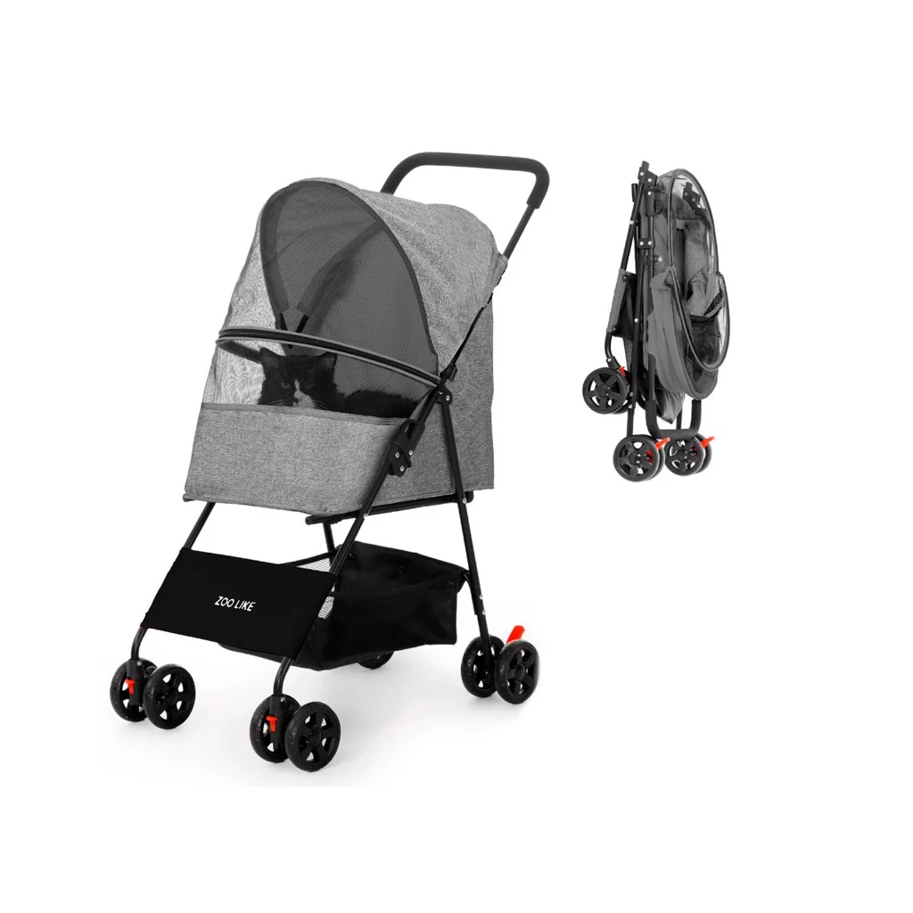 Pet Stroller Cat Dog Up to 15kg Foldable Transport