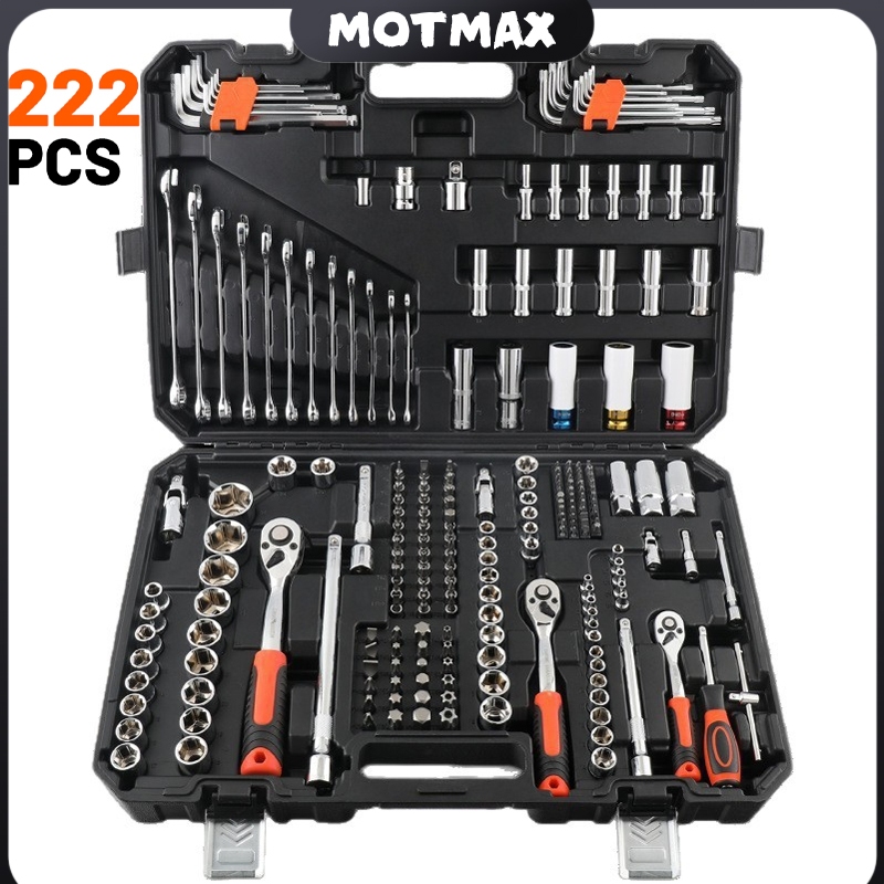 Jogo De Ferramentas Kit 216/222 Peças Profissional Maleta Chaves - Envio Rápido