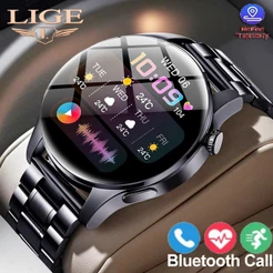LIGE relógio inteligente tela sensível ao toque esportes IP67 à prova d'água chamada smartwatch masculino para android