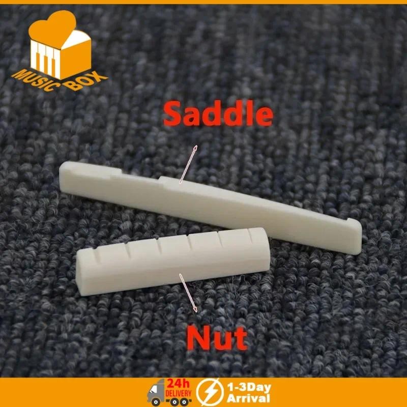 1 Conjunto de Selim e Pestana de Osso para Guitarra Acústica de 6 Cordas Acessórios para Guitarra