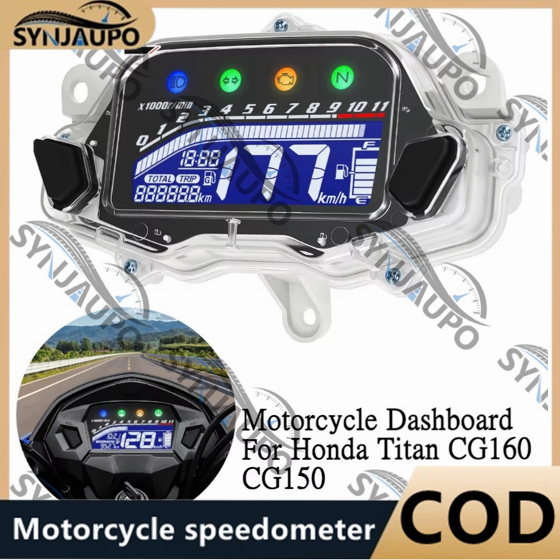 Nova Motocicleta Velocímetro Display Digital Multi-Função Painel De Instrumentos LCD Para Honda Titan CG160 CG150