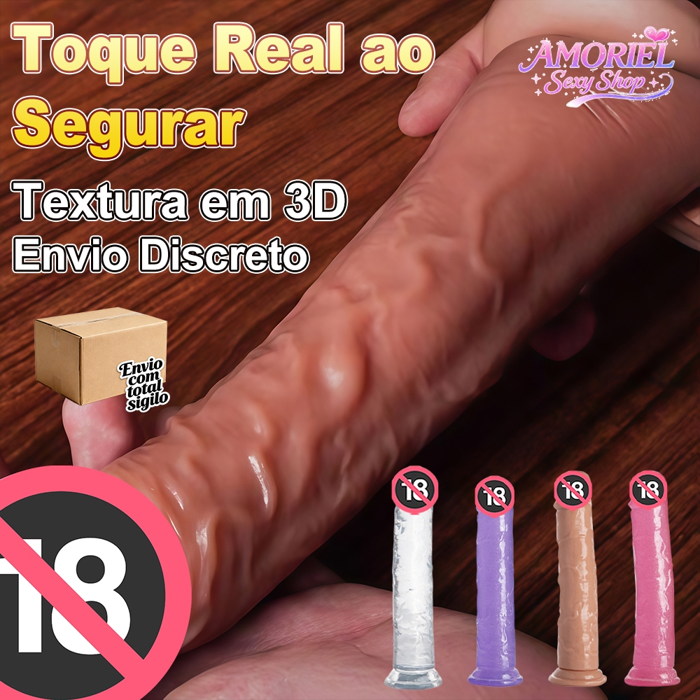 Vibrador De Textura Realista , Design Macio E Flexível , À Prova D'água Fácil De Limpar , Envio Discreto