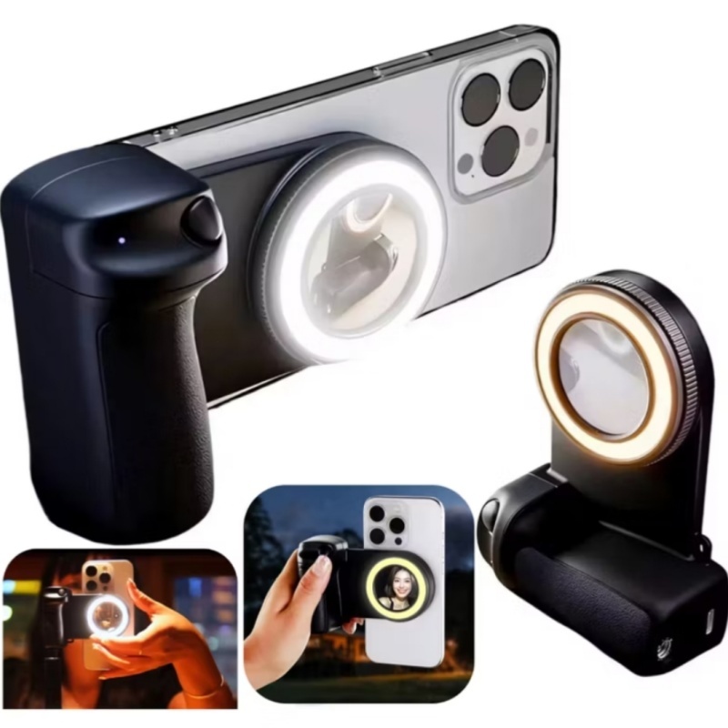 Aperto Do Obturador Da Câmera Smartphone Bluetooth Selfie Lidar Com Câmeras Foto Estabilizador Luz De Preenchimento Para