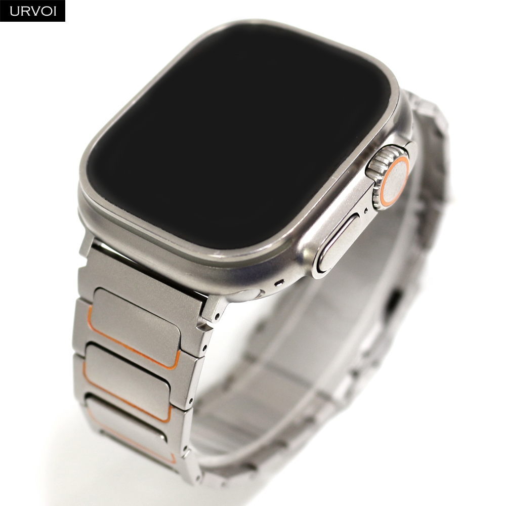 URVOI Pulseira De Titânio Para Apple Watch Ultra 3 2 1 , Com Fivela Dobrável Seg