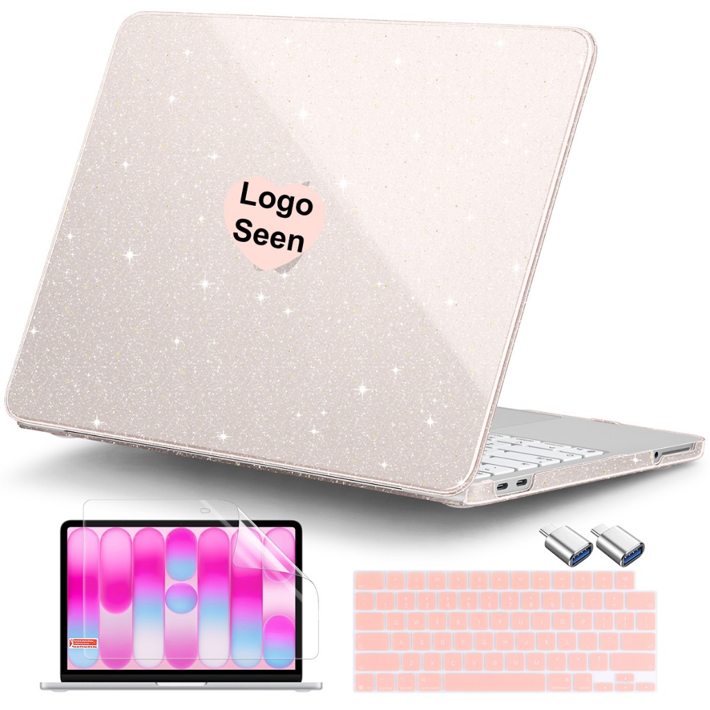 Capa Brilhante Com Glitter Para MacBook Neo , 13 Polegadas , 2026 , Modelo De Li