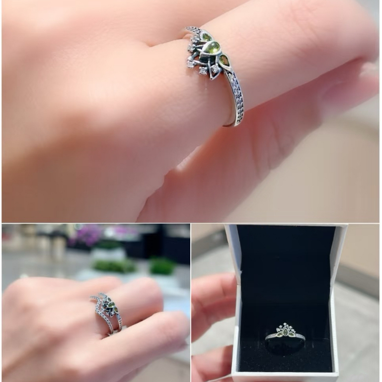 Entrega em 24 horas✅Anel de prata S925 feminino princesa Diana coroa anel elegante joia presente não desbota