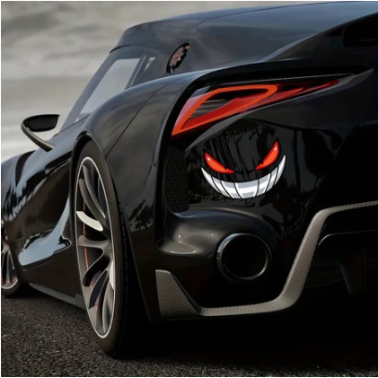 7 adesivos refletivos de olho de diabo: para carros, motocicletas e capacetes