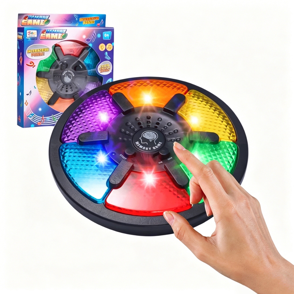 Jogo De Memória Genius De 6 Cores , Brinquedo De Aprendizagem Interativo Operado Por Bateria De Luz E Som Para Crianças