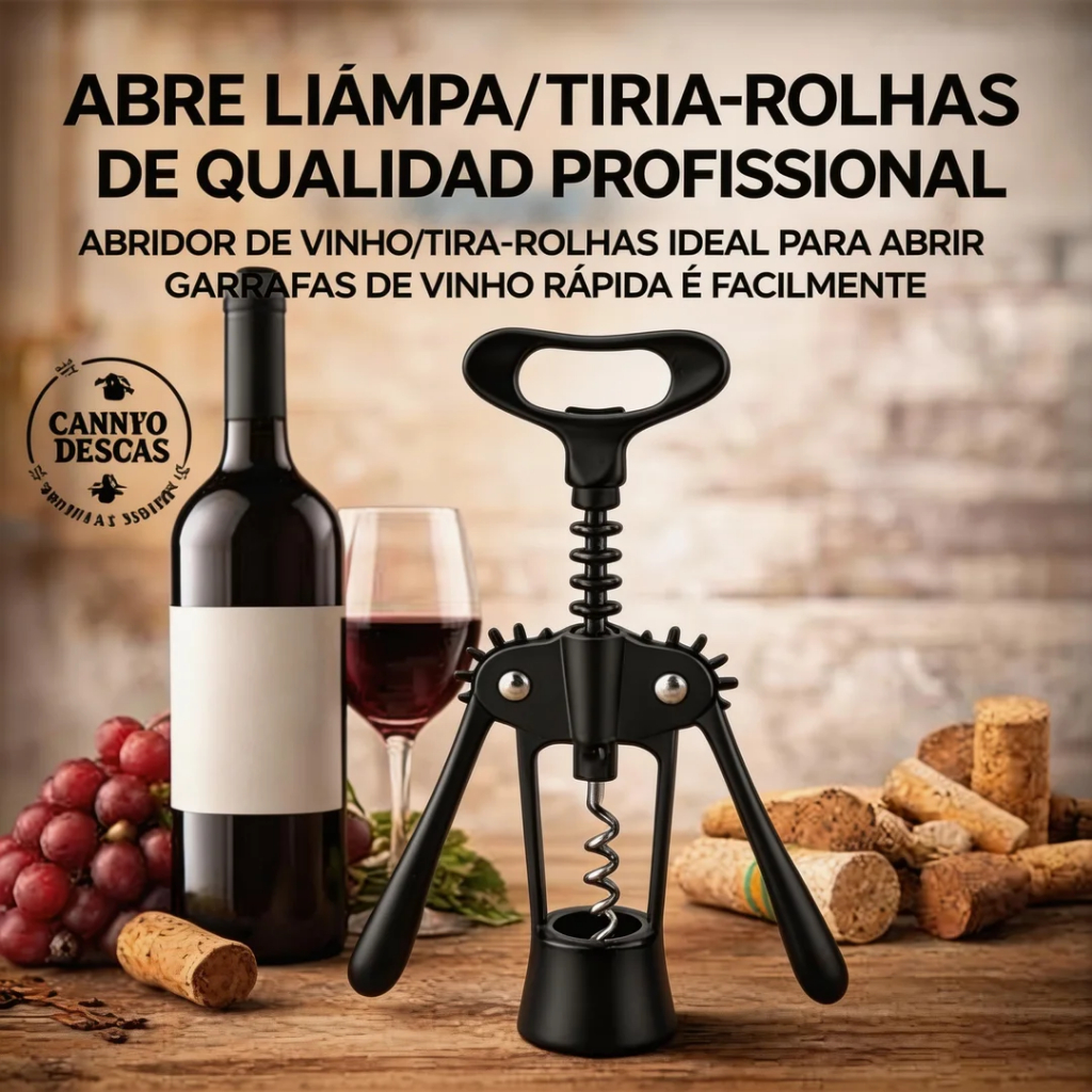 Saca-rolhas de vinho tinto de liga de zinco, saca-rolhas de vinho de asa dupla para economia de trabalho doméstico