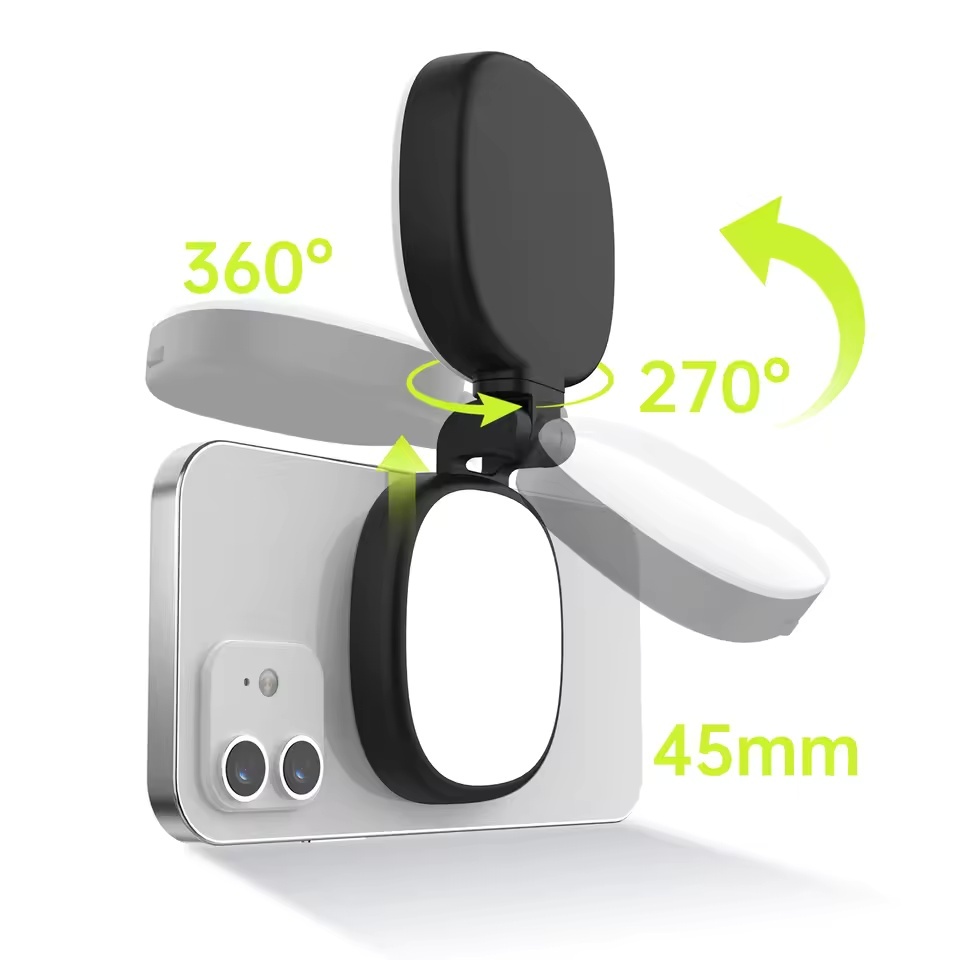Ring Light Anel De Luz LED Para Selfie De Telefone Com Espelho , 3 Modos Reguláveis , Disponíveis Vlog De Vídeo De Maqui