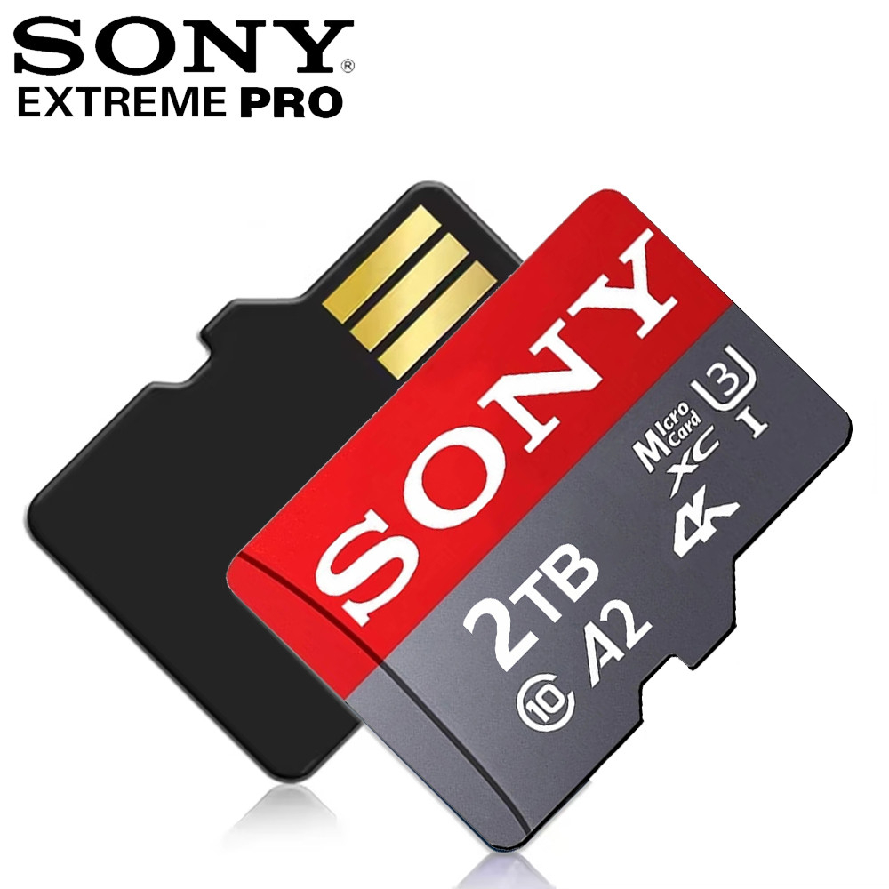 Cartão Micro SD SONY Extreme Pro Memória De Alta Velocidade 2 Tb 1 128 Gb 512 256 U3 V60 4K HD Flash Cards