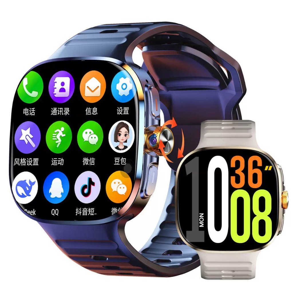 Smartwatch Relógio Inteligente Android m99 4G Cartão SIM AMOLED Câmera Rotativa APP Download wifi GPS NFC Chamada De Víd