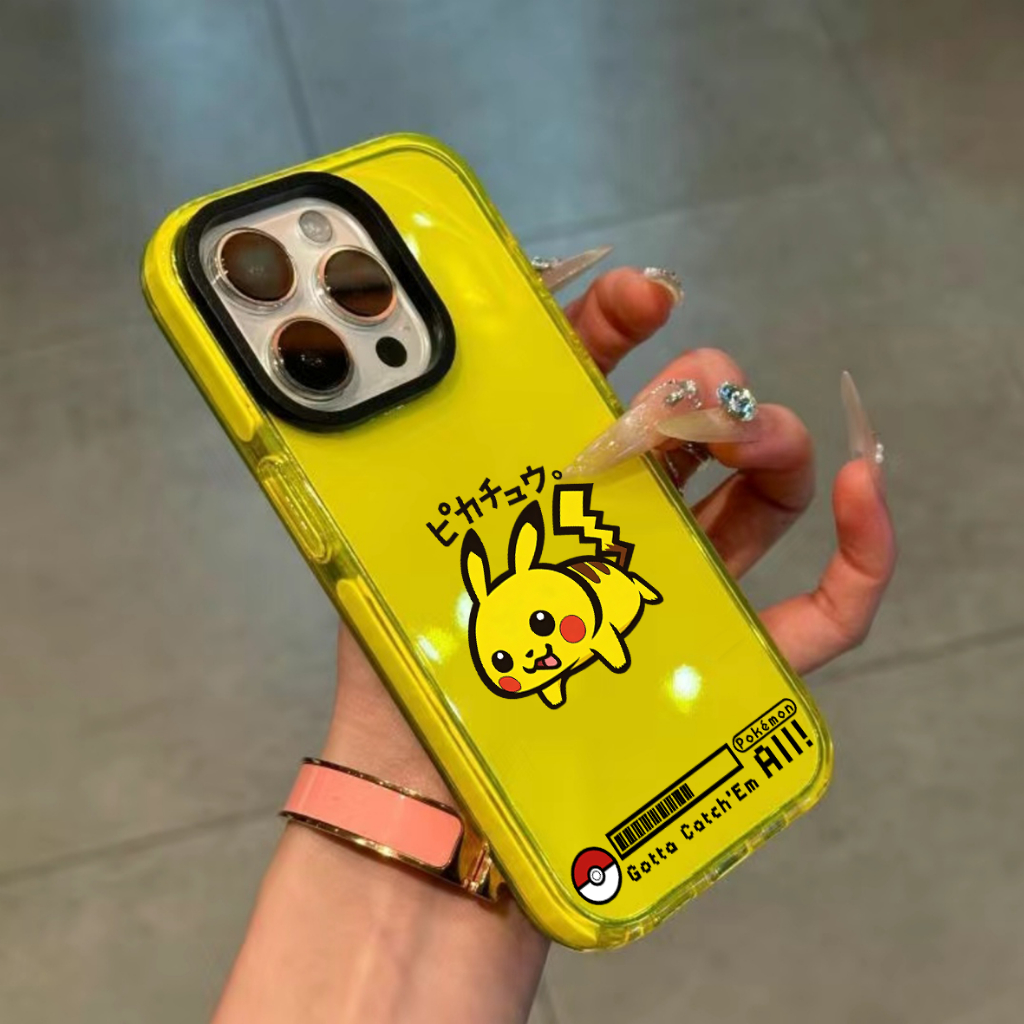 Pokemon Amarelo Pikachu Para iPhone 17Promax Caso De Telefone Ditto 16Pro 13 Tira À Prova De Choque TPU Capa 17 16 15Pro