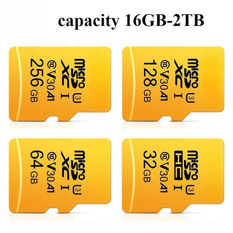 Cartão De Memória 16GB 64GB 128GB 256GB 512GB 1TB 2TB U3 4K Micro SD 256GB Microsd UHS-I C10 V30 TF Trans Flash