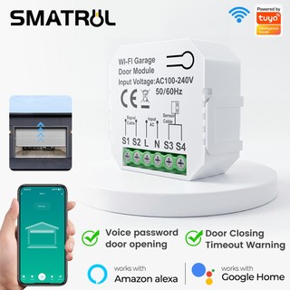 SMATRUL WiFi Tuya Smart Garage Door Switch Sensores De Abertura De Portas Controlador LifeAPP Controle Remoto Fechamento
