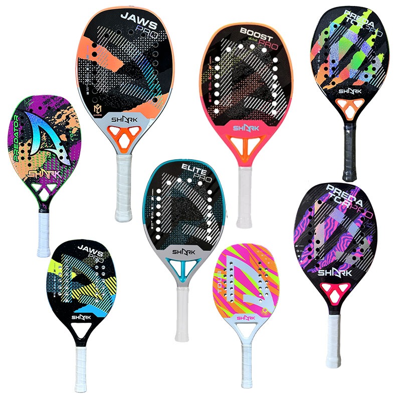 Raquete De Tênis De Praia Série SHARK , Face De Fibra De Carbono Com Núcleo De EVA , Padel Profissional Para Adultos , V