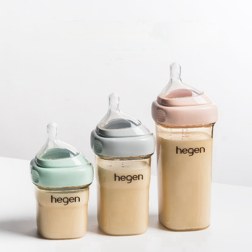 Mamadeira Hegen PCTO Com Pescoço Largo PPSU 5oz/150ml 8oz/240ml 11oz/330ml E Tetina Anticólica