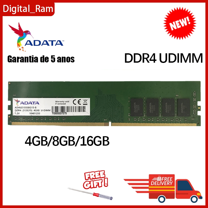 ADATA DDR4 4GB 8GB 16GB 2133Mhz 2400Mhz 2666MHz 3200Mhz DDR4 RAM 1.2v Desktop PC4 Para Memória DIMM