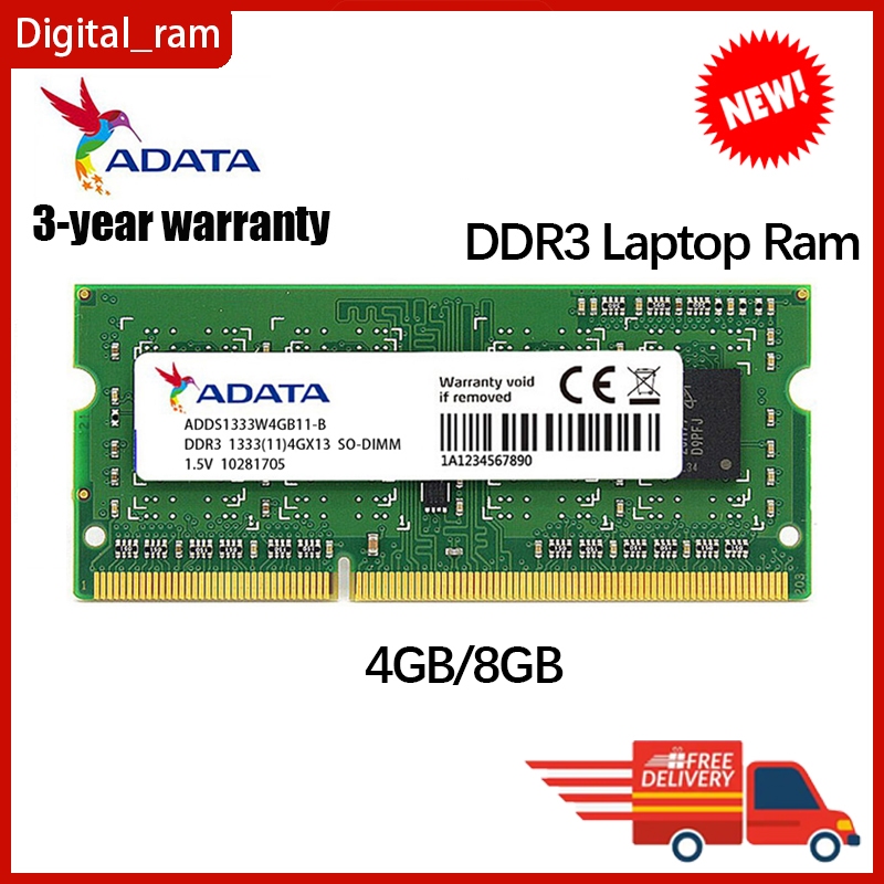 ADATA DDR3L ram 4GB 8GB DDR3 1333MHz 1600MHz 1.5v Memória Para Laptop 8GB DDR3L 1600 1.35V Notebook