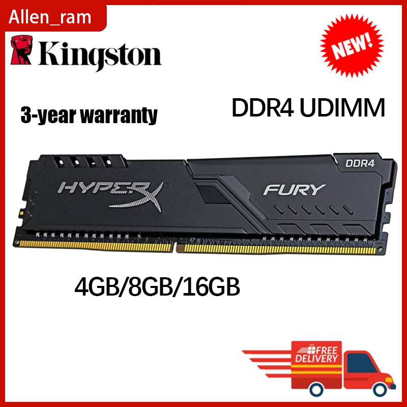 Kingston HyperX Fury DDR4 PC RAM 4GB 8GB 16GB DDR4 2133Mhz 2400Mhz 2666Mgh 3200MHz HX436C18FB3/16 Memória DIMM 1.2V