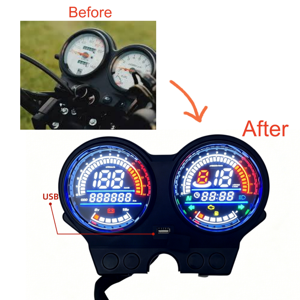 Painel Completo Do Velocímetro Para Shineray Worker 125 Digital LED Assy Dafra Speed 150 Kasinski Seta 125 150 Mvk Stree