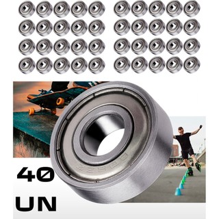 40 peças 608 ZZ rolamentos Kits de skate Longboard de grau profissional 8X22X7 rolamentos Premium de fibra de carbono