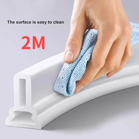 2M Peitoril Silicone Barreira de Água para Banheiro Barreira Água Pia Cozinha CARN