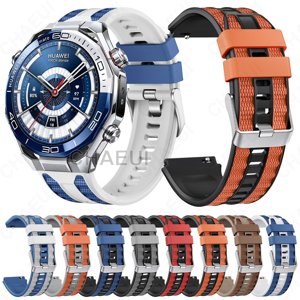 Pulseira De Silicone Acessórios Duráveis Para Huawei Watch GT4 GT5 GT6 Pro 46mm