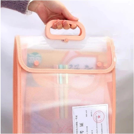 Pastas De Arquivo Portáteis , Bolsa Flip-top Portátil , Livro De Estudante Transparente À Prova D'água A4