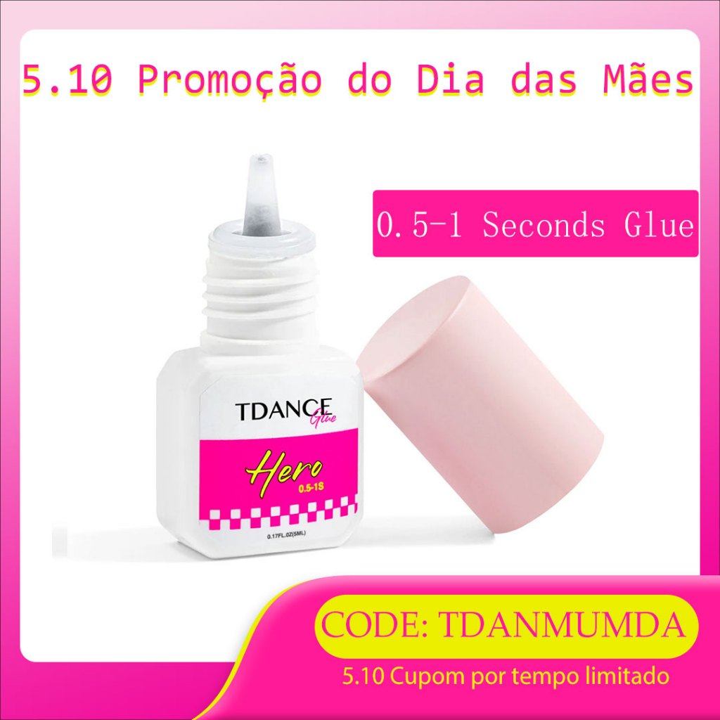 TDANCE 0.5-1 Cola De Extensão De Cílios Segundo Herói 5ml secagem rápida duradoura professional