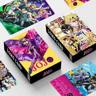 96 Cartas JoJo's Bizarre Adventure Lomo com Sticker Jotaro Kujo Giovanna Photocard Manga Coleção