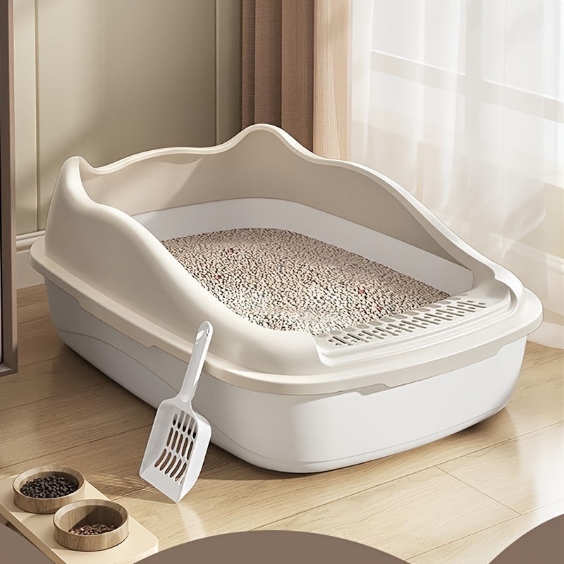 Kit Caixa de Areia Furba, Semifechada, Banheiro Higiênico para Gatos, Acompanha Pá de Areia Grátis