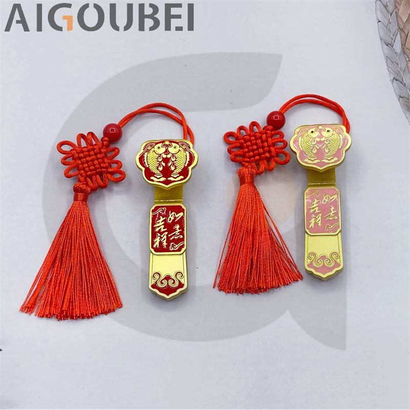 Metal Estilo Chinês Ruyi Peixes Unidade flash De Alta Velocidade 1GB 2GB 4GB 8GB 16GB 32GB 64GB 128GB 2TB Pendrive USB À