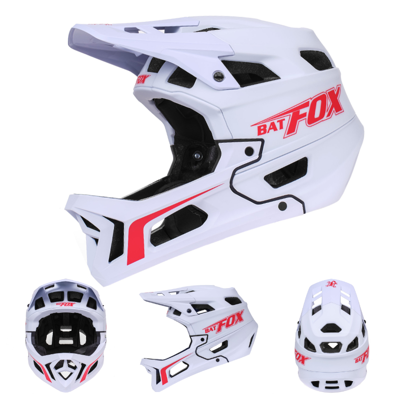 BATFOX Adulto Ciclismo Bicicleta Capacete Completo All-Inclusive Full-Face Capacete Downhill Off-Road DHBMXMTB Mountain