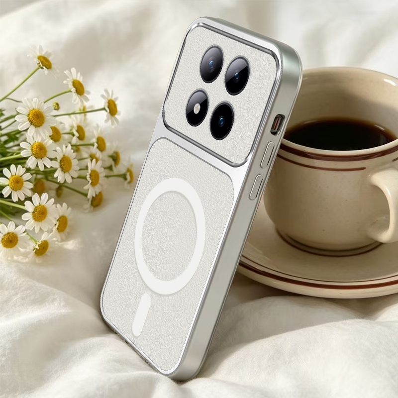 Para Xiaomi Redmi Note 14 15 Pro + Note15 Plus 4G 5G Capa De Telefone Magnética Com Padrão De Couro , Protetora Anti-Que