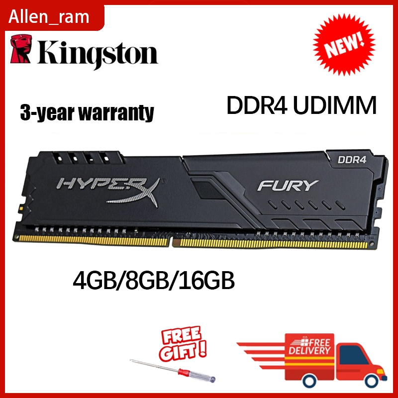 Kingston HyperX Fúria DDR4 4GB 8GB 16Gb pc4 ram 2133Mhz 2400Mhz 2666Mhz 3200Mhz Desktop Para Computador De Memória 1.2V 