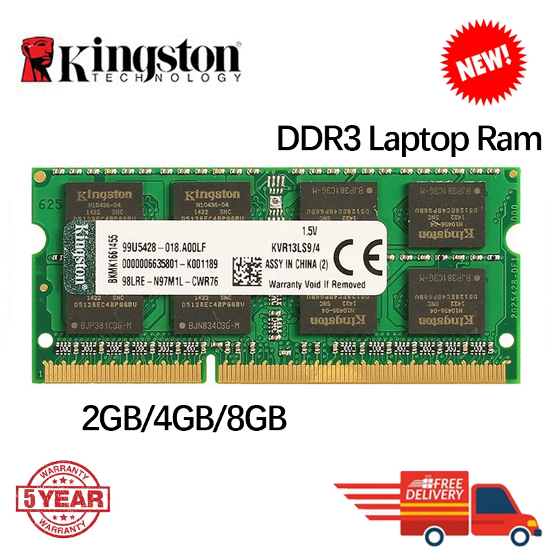 Kingston DDR3 RAM DDR3L 4GB 8GB 1066Mhz 1333Mhz 1600MHz 1.5V PC3L-12800S 1.35V Portátil Para Memória SO-DIMM PC3 CL11