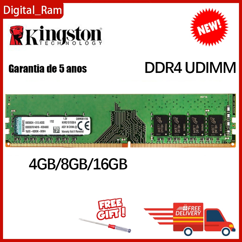 Kingston DDR4 RAM 4GB 8GB 16GB DDR4 2133Mhz 2400Mhz 2666MHz 3200Mhz 1.2v Desktop PC4 Para Memória DIMM
