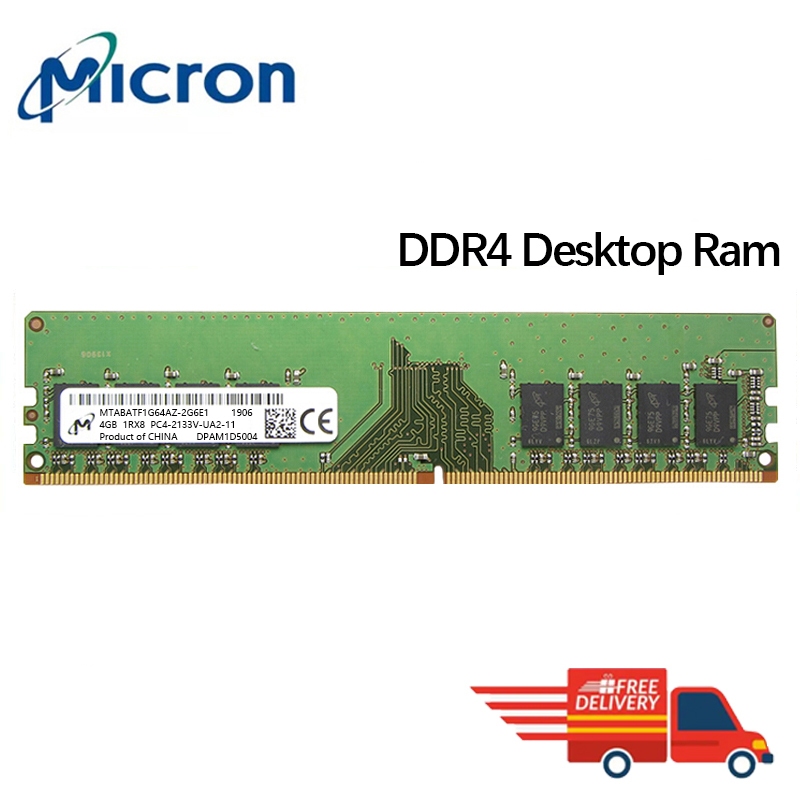 Micron DDR4 4GB 8GB 16GB 2133MHz 2400MHz 2666MHz 3200MHz PC4-21300 1.2v UDIMM Desktop Para Memória RAM