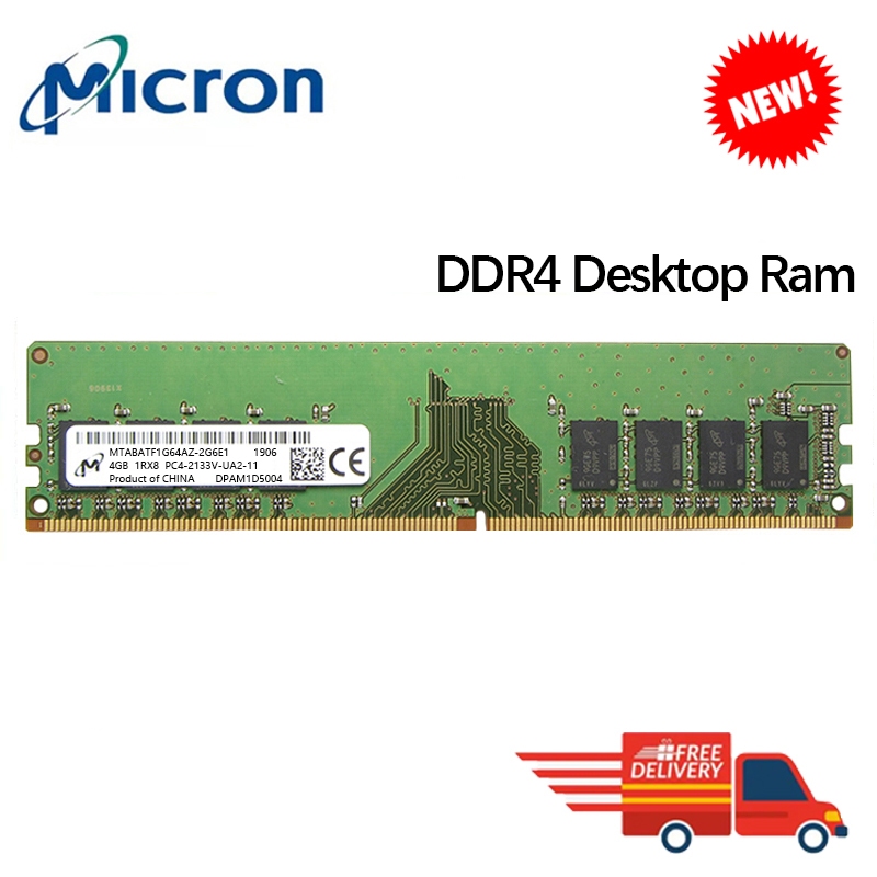 Micron DDR4 4GB 8GB 16GB 2133MHz 2400MHz 2666MHz 3200MHz PC4 RAM 1.2v UDIMM Desktop Para Memória
