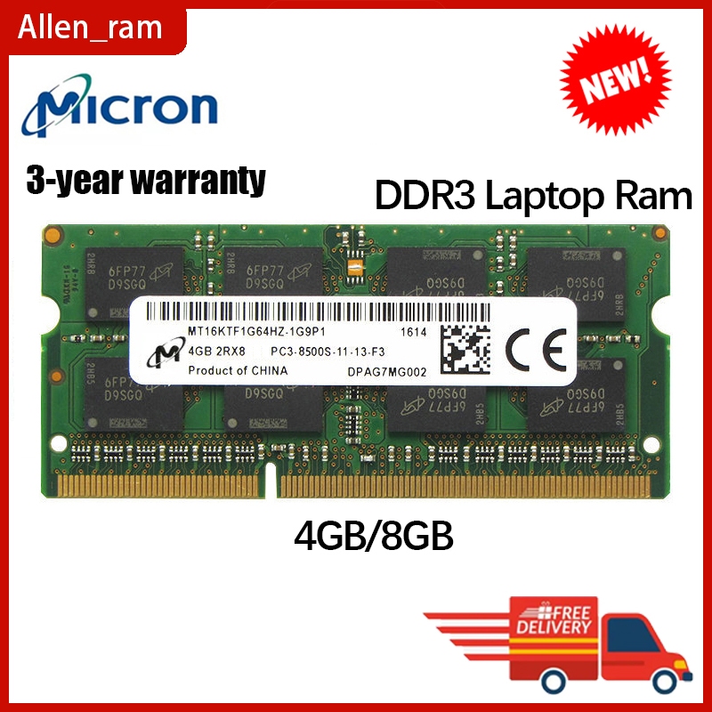 Micron DDR3 DDR3L RAM 4GB 8GB 1066Mhz 1333Mhz 1600MHz PC3L-12800S 1.35V KVR16LS11/4 1.5V Portátil Para Memória SO-DIMM C