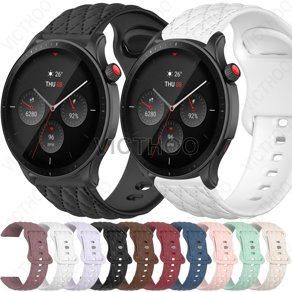 Acessórios de substituição de correia de silicone para Amazfit GTR 4 3 Pro GTR2/Balance 2/Cheetah Pro/Pace/GTR 47mm