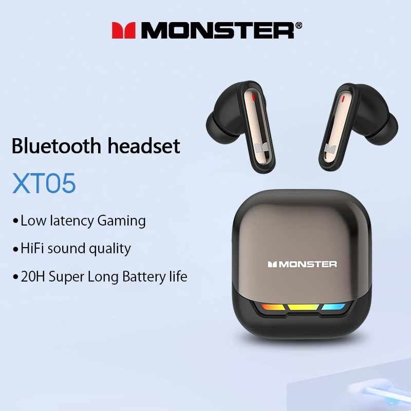 Monster XT05 Jogos Sem Fio Bluetooth Fone De Ouvido Baixa Latência IPX4 À Prova Dwaterproof Água Alta Fidelidade Qualida